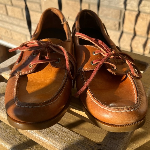 Land Rover 2 Eye Genuine Handsewn Men’s Boat Shoes Size 9 - Picture 3 of 11
